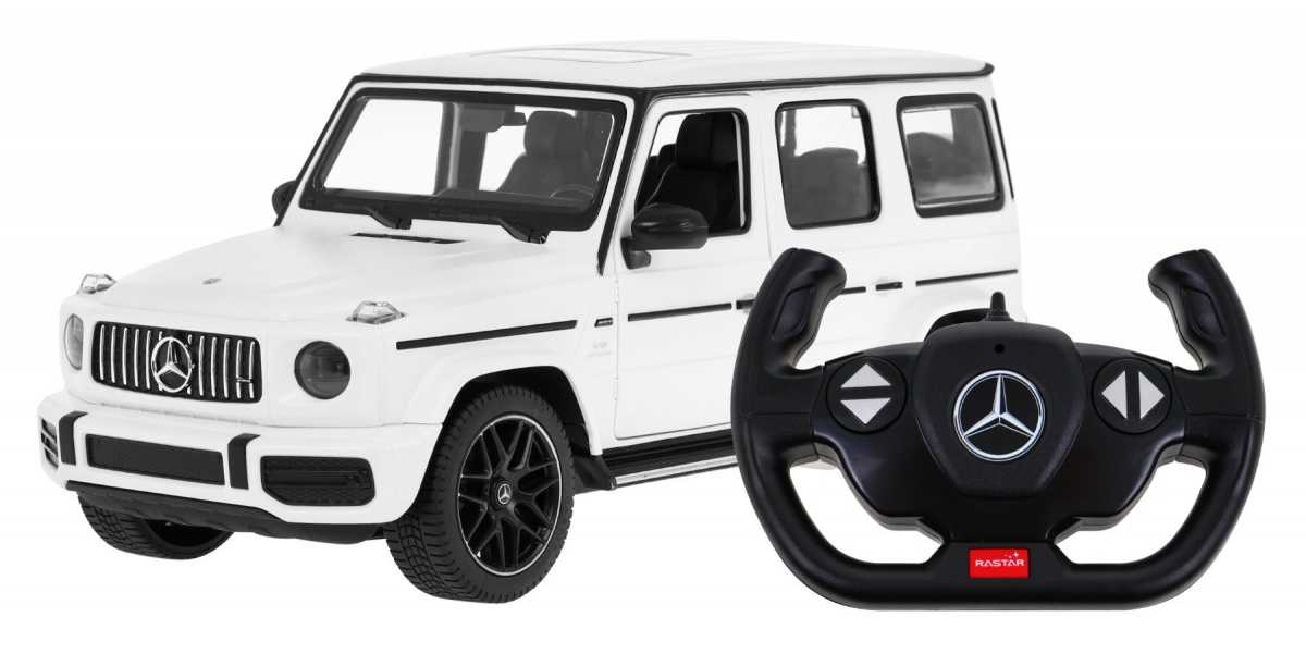 Nuotoliniu būdu valdomas automobilis Mercedes Benz G63, 1:14, baltas