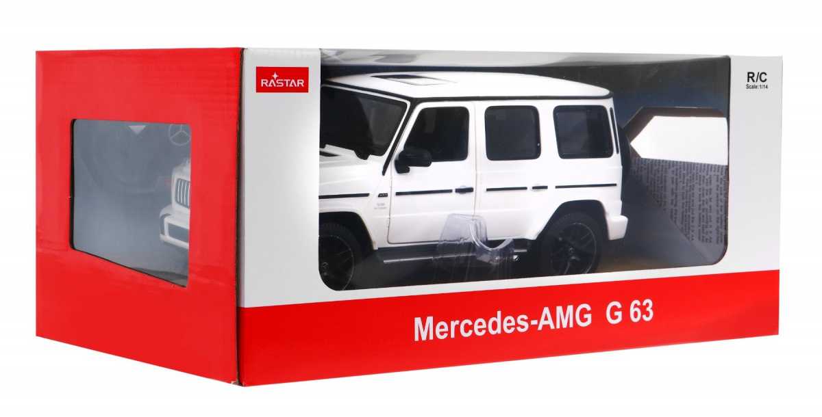 Nuotoliniu būdu valdomas automobilis Mercedes Benz G63, 1:14, baltas