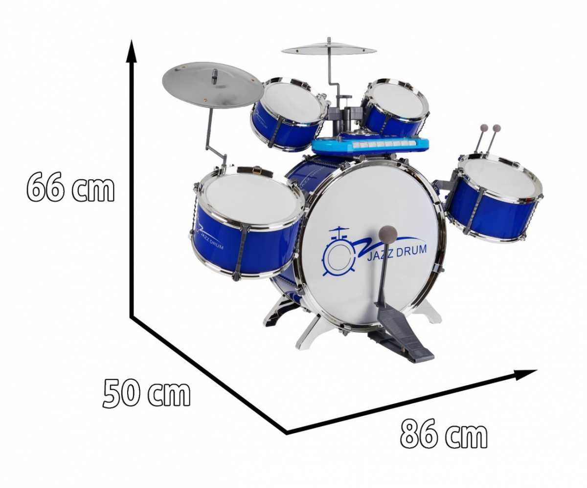 Didelis būgnų rinkinys, mėlynas