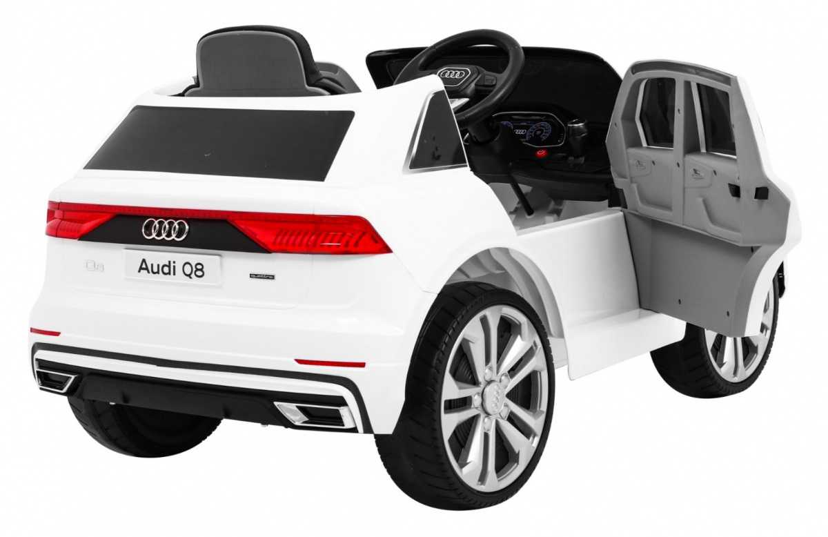 Vienvietis elektromobilis Audi Q8 LIFT, baltas