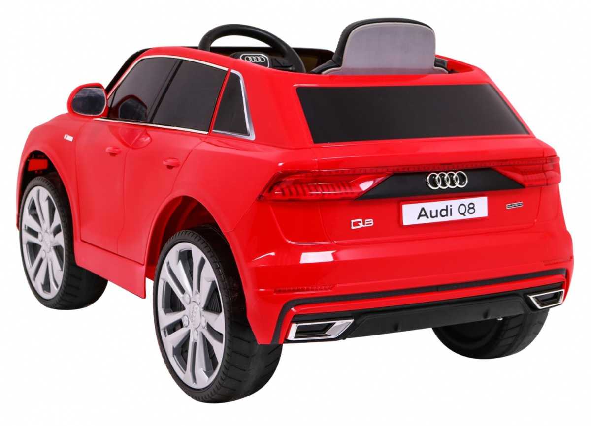 Vienvietis elektromobilis Audi Q8 LIFT, raudonas