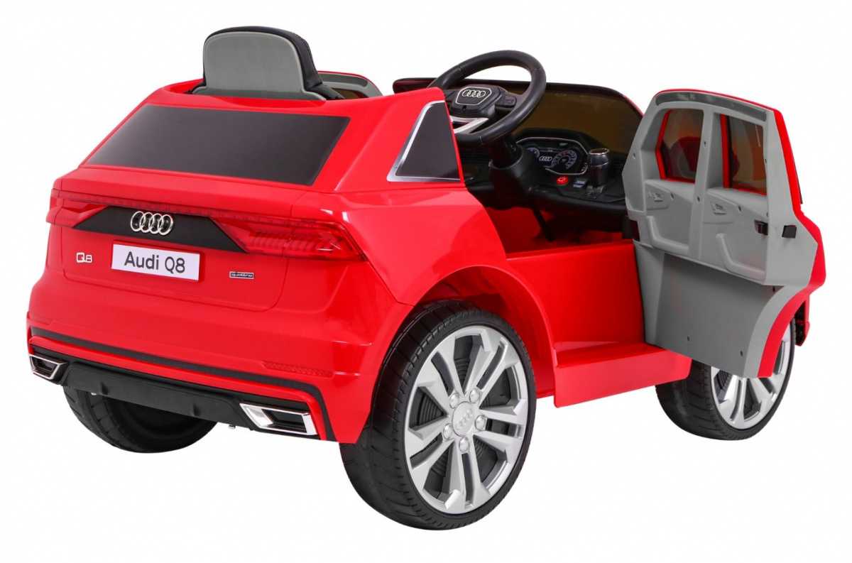 Vienvietis elektromobilis Audi Q8 LIFT, raudonas