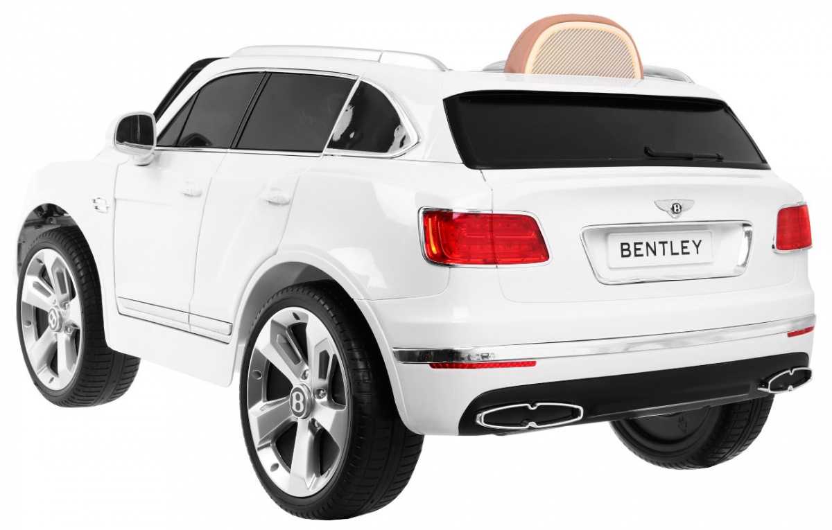 Vienvietis elektromobilis Bentley Bentayga, baltas