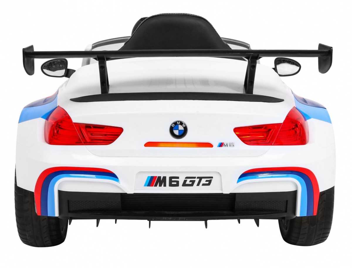 Vienvietis elektromobilis BMW M6 GT3, baltas