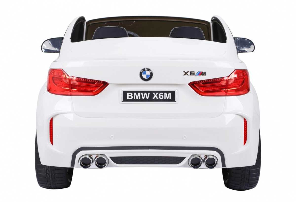 Dvivietis elektromobilis BMW X6M XXL, baltas