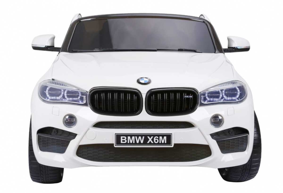 Dvivietis elektromobilis BMW X6M XXL, baltas