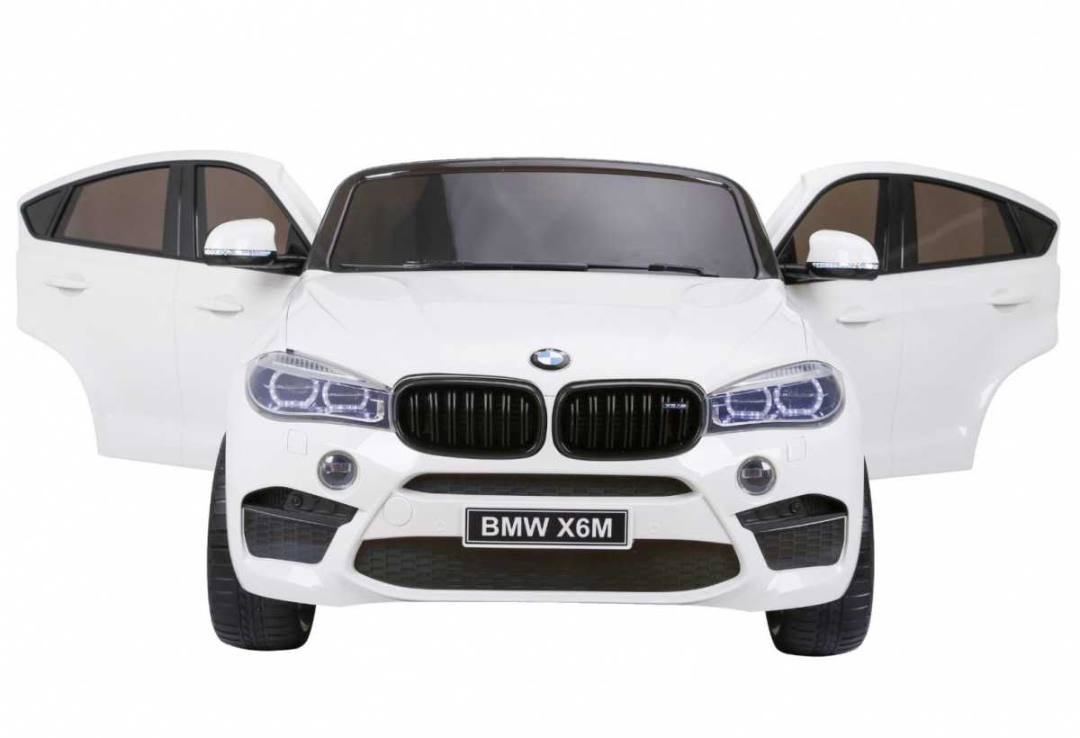 Dvivietis elektromobilis BMW X6M XXL, baltas