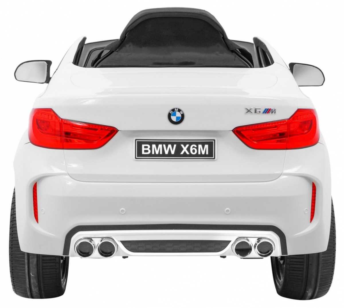 Vienvietis elektromobilis BMW X6M, baltas