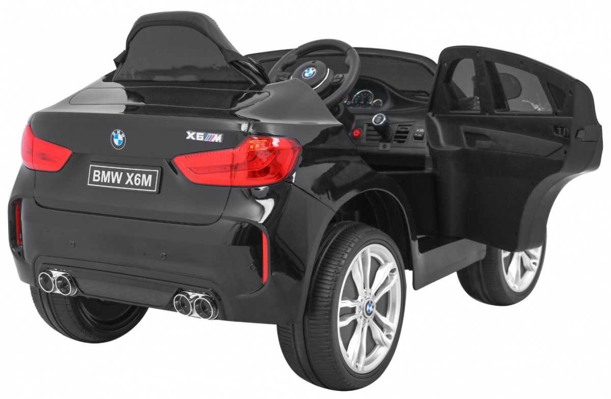 Vienvietis elektromobilis BMW X6M, juodas