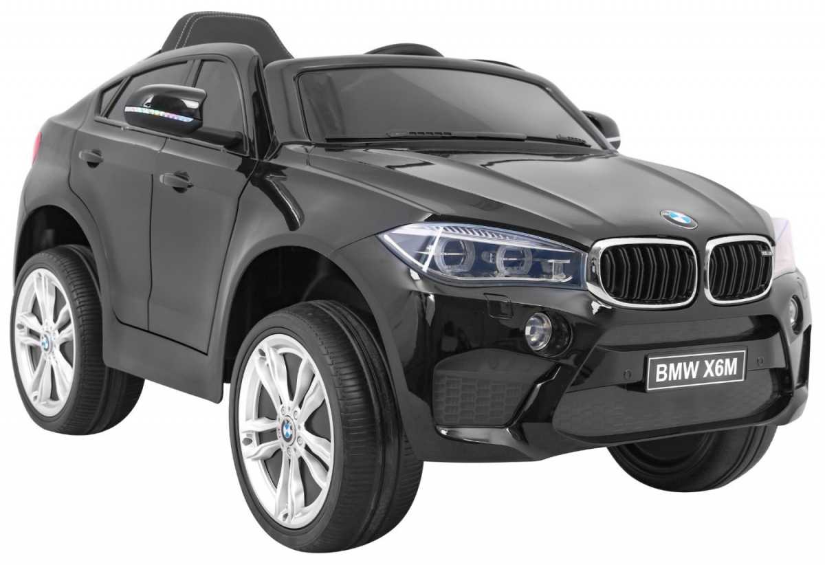 Vaikiškas elektromobilis BMW X6M, juodas lakuotas