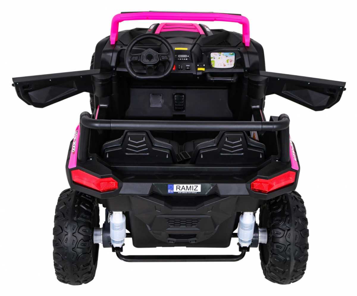 Dvivietis elektromobilis Buggy ATV, rožinis