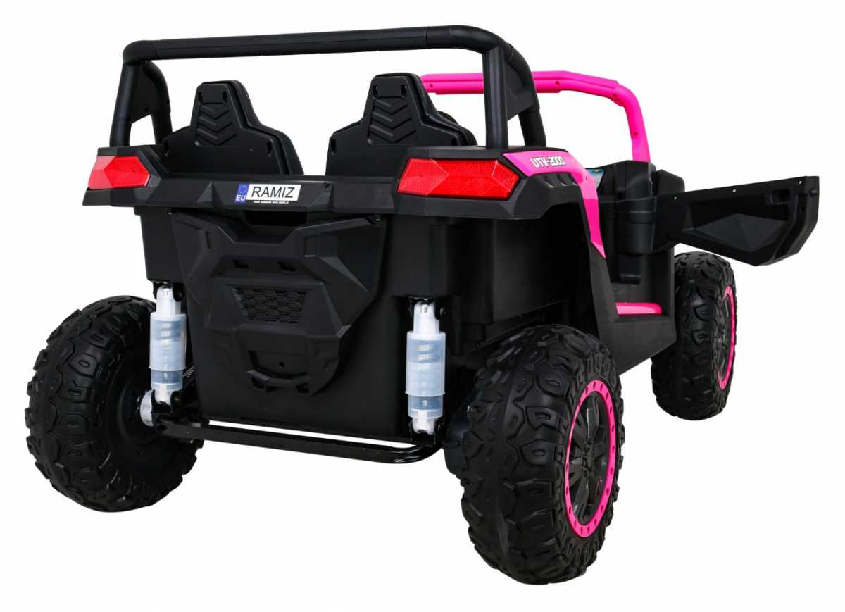 Dvivietis elektromobilis Buggy ATV, rožinis