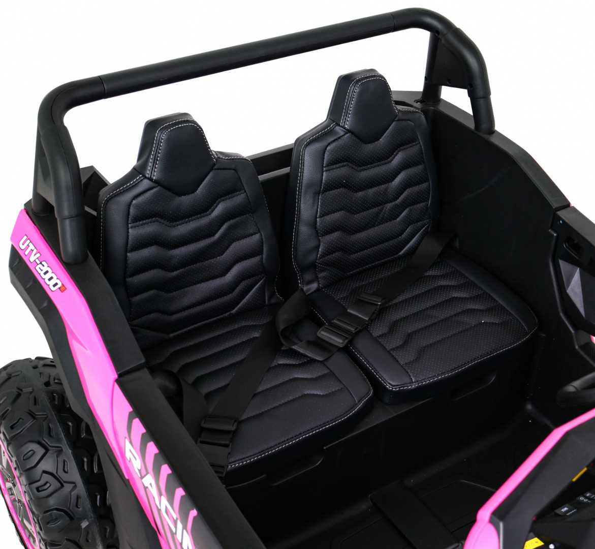 Dvivietis elektromobilis Buggy ATV, rožinis