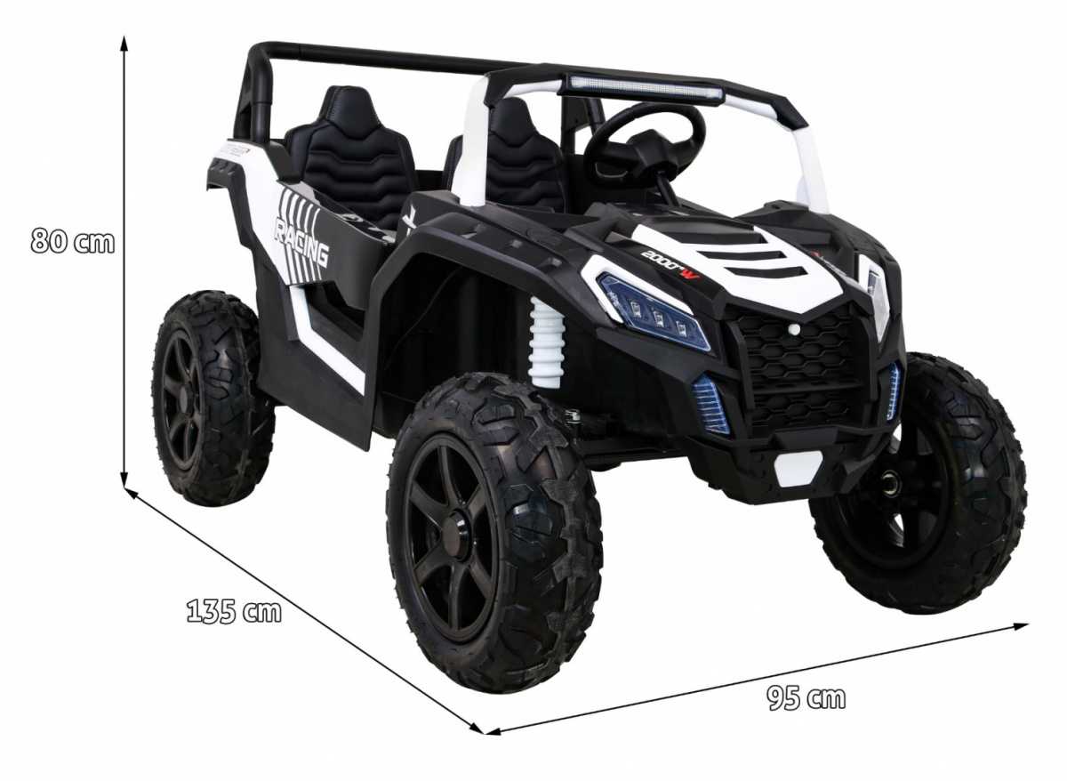 Dvivietis keturratis Buggy ATV STRONG Racing, baltas