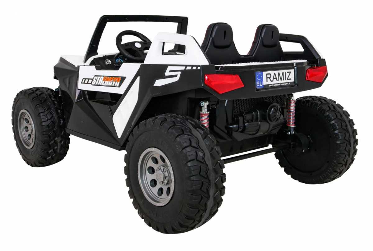 Dvivietis elektromobilis Buggy Clash 4x4, baltas