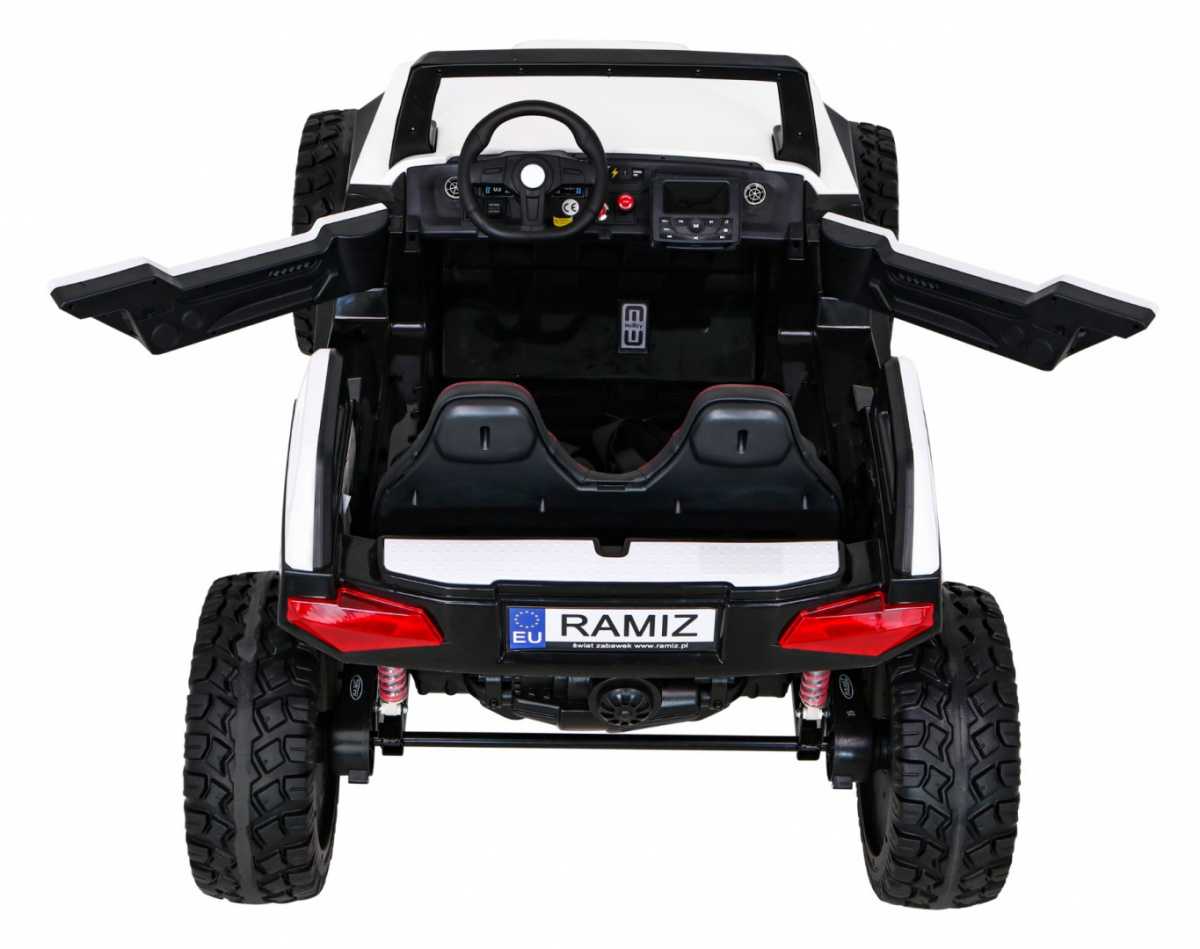 Dvivietis elektromobilis Buggy Clash 4x4, baltas