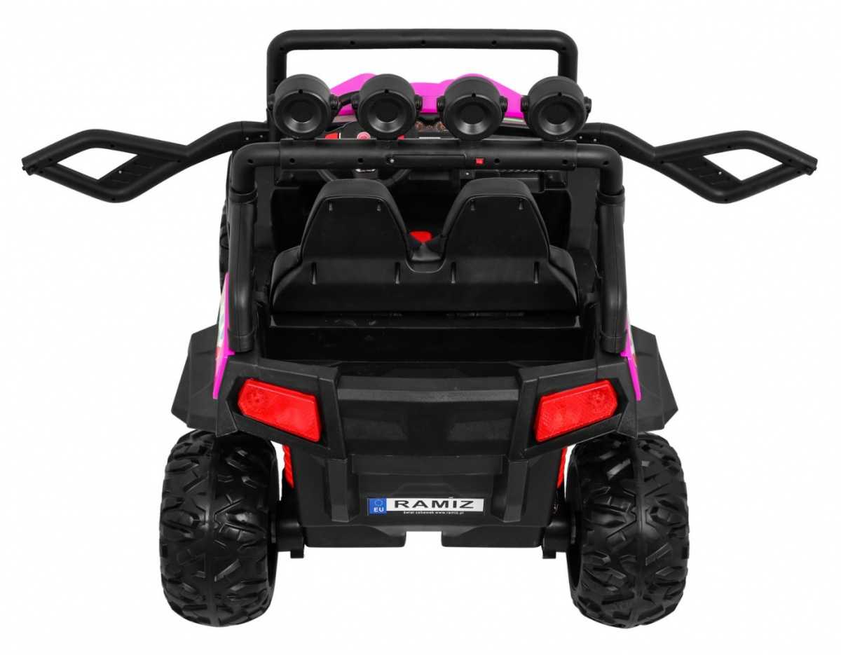 Dvivietis elektromobilis Grand Buggy 4x4, rožinis