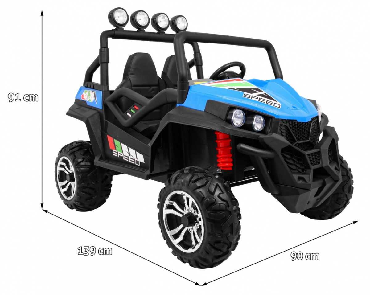 Vaikiškas vienvietis keturratis Grand Buggy 4x4 LIFT Strong, mėlynas