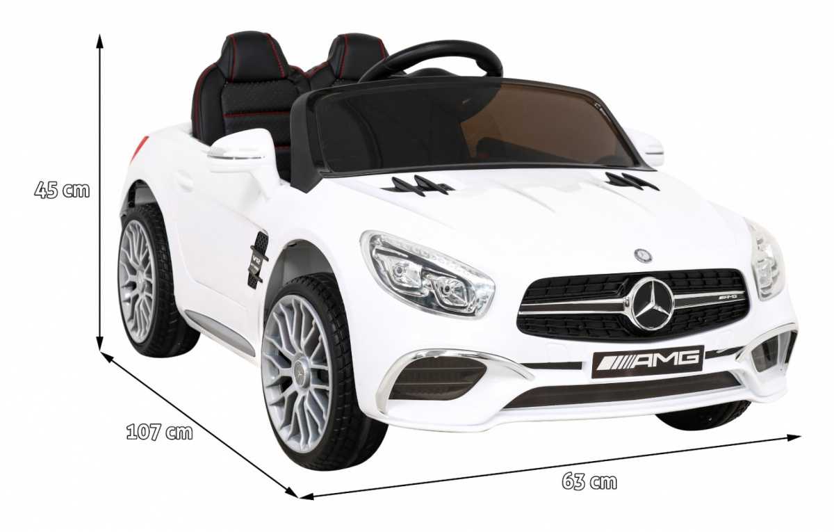 Vaikiškas vienvietis elektromobilis Mercedes Benz AMG SL65 S, baltas