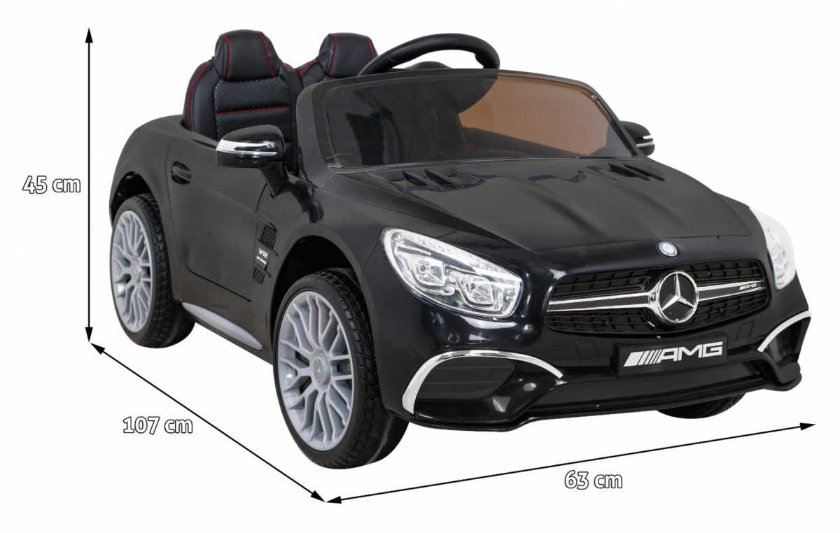 Vaikiškas vienvietis elektromobilis Mercedes Benz AMG SL65 S, juodas