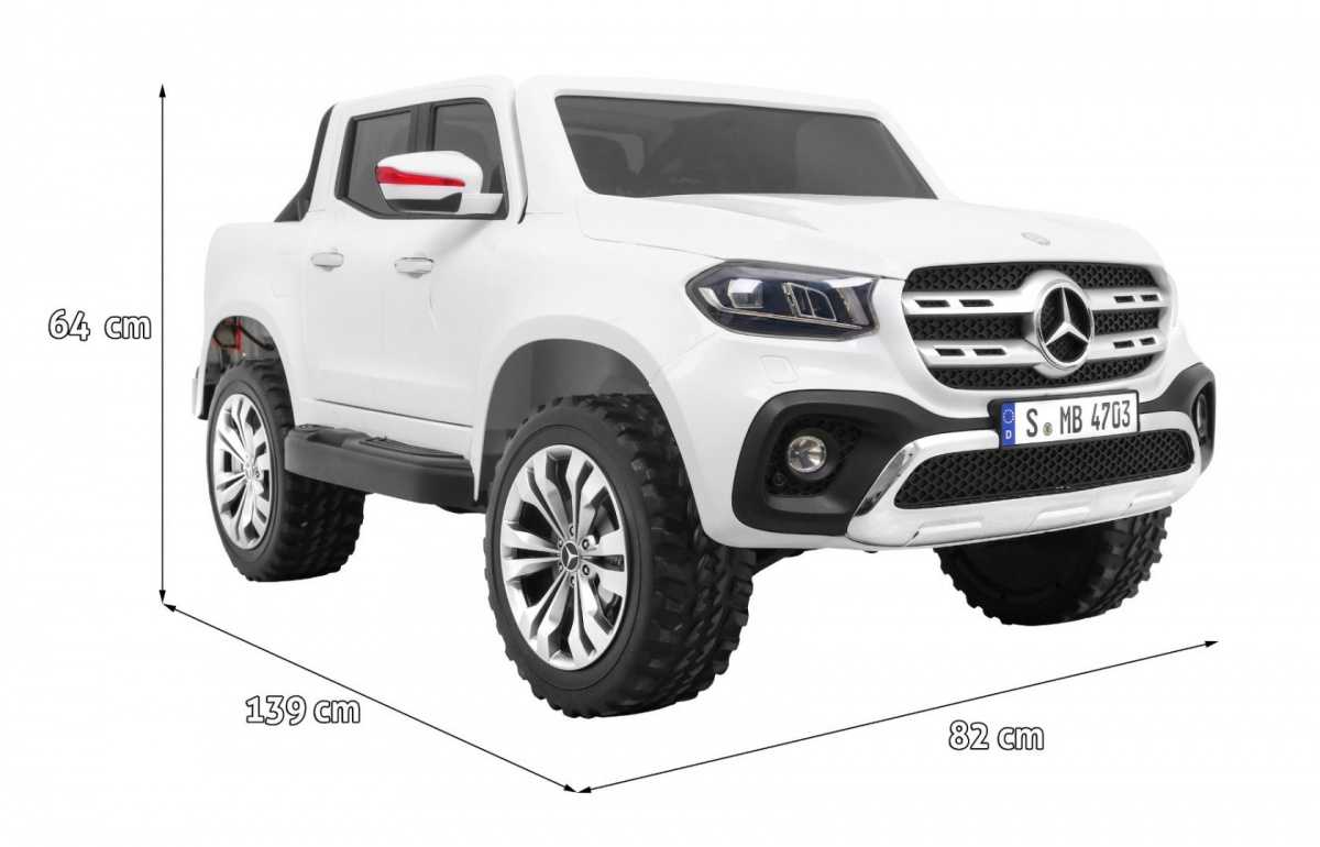 Elektromobilis Mercedes Benz X-Class MP4, baltas