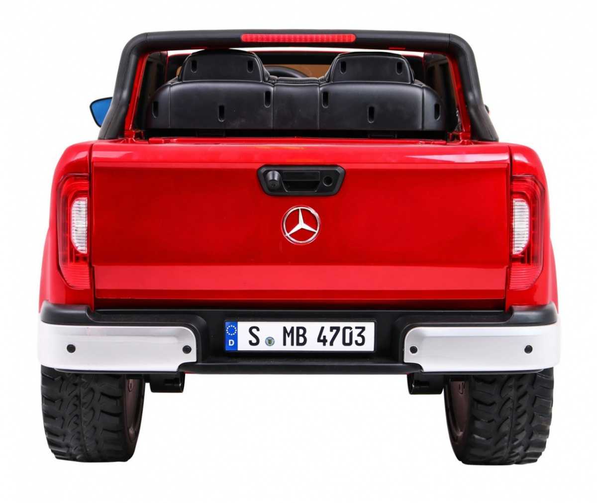 Elektromobilis Mercedes Benz X-Class MP4, lakuotas raudonas