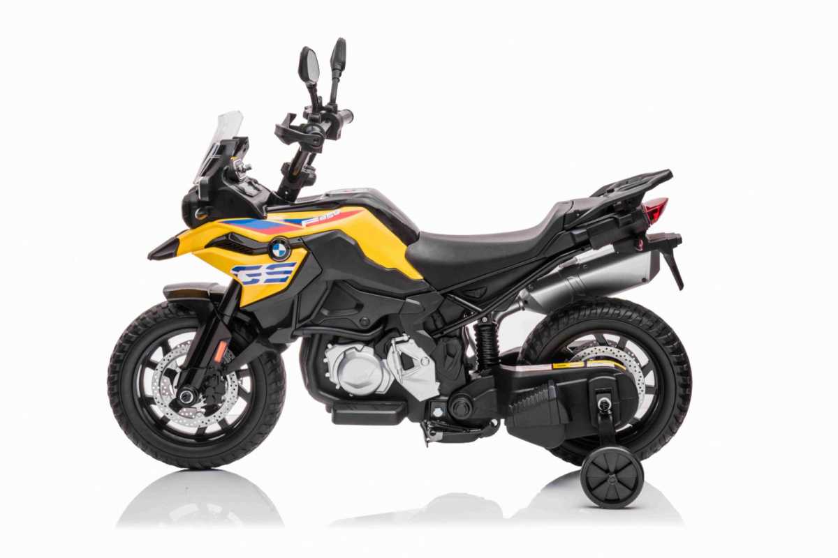 Elektrinis motociklas BMW F850GS, geltonas