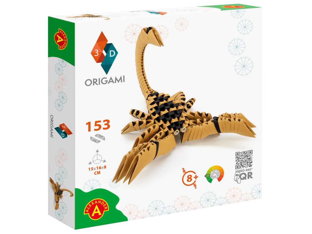  Alexander 3D origami kūrybinis rinkinys, skorpionas