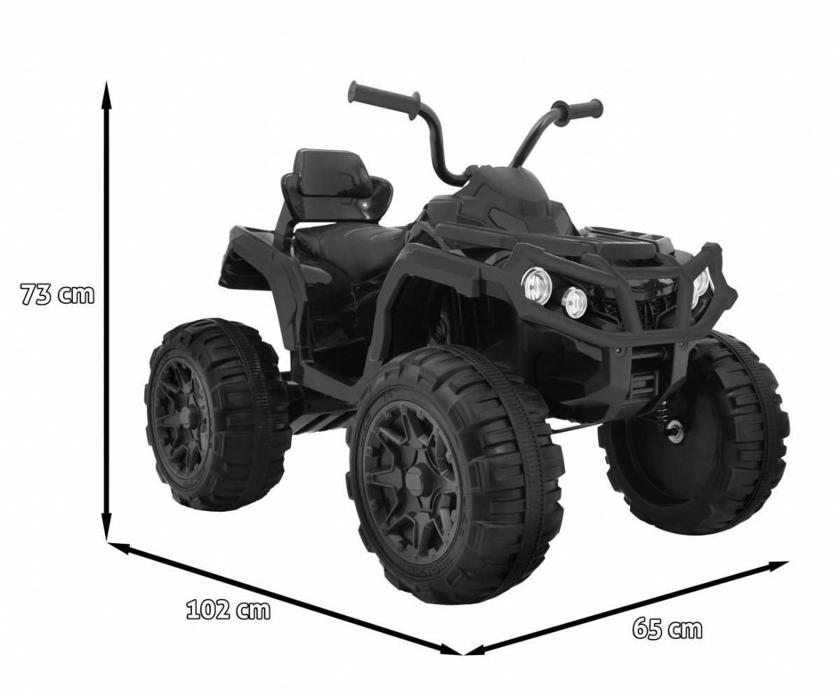 Keturratis Quad ATV, juodas