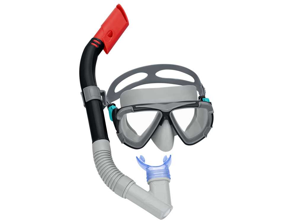 Nardymo kaukė su vamzdeliu Bestway Dominator Snorkel, juoda