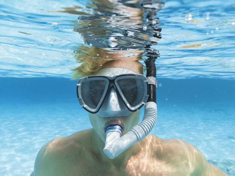 Nardymo kaukė su vamzdeliu Bestway Dominator Snorkel, juoda