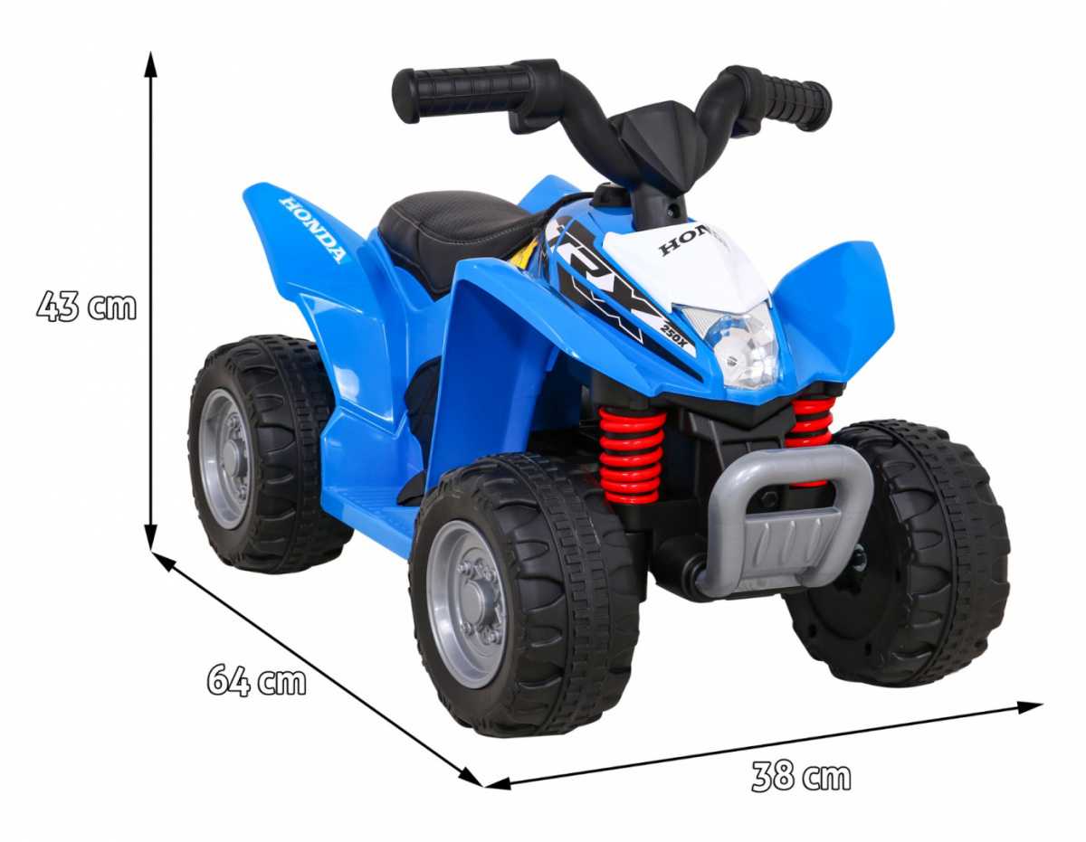 Vaikiškas keturratis Quad Honda 250X TRX, mėlynas