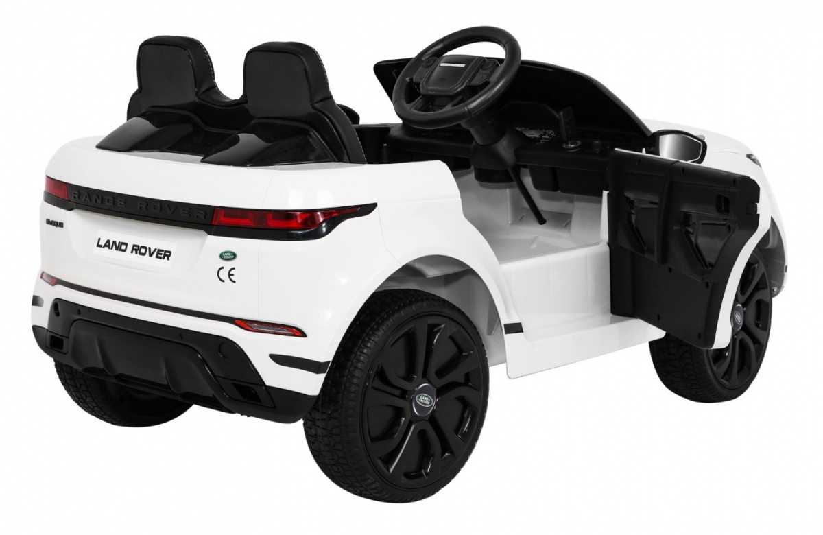 Vienvietis elektromobilis Range Rover Evoque, baltas