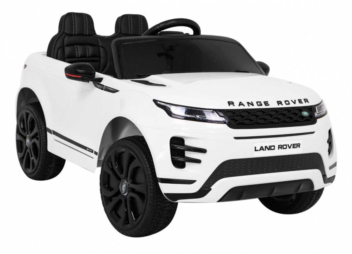 Vienvietis elektromobilis Range Rover Evoque, baltas