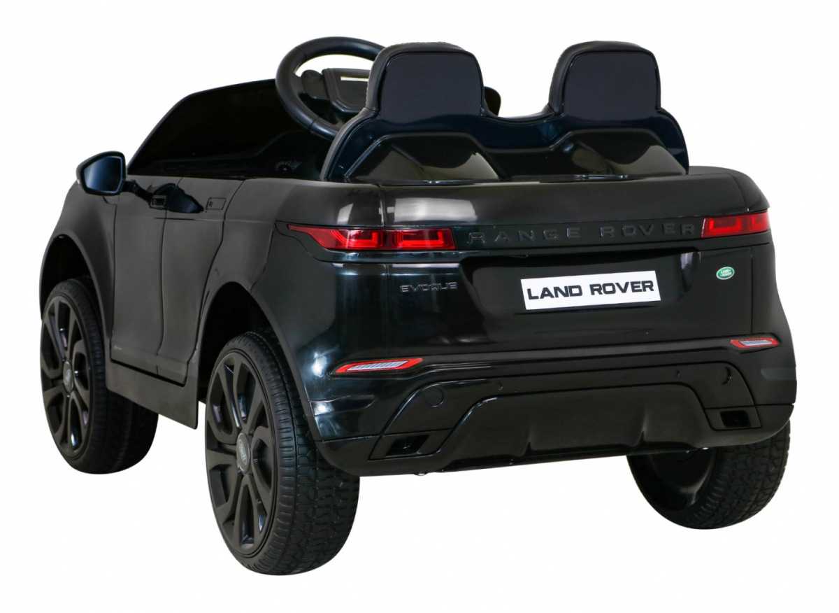 Vienvietis elektromobilis Range Rover Evoque, juodas