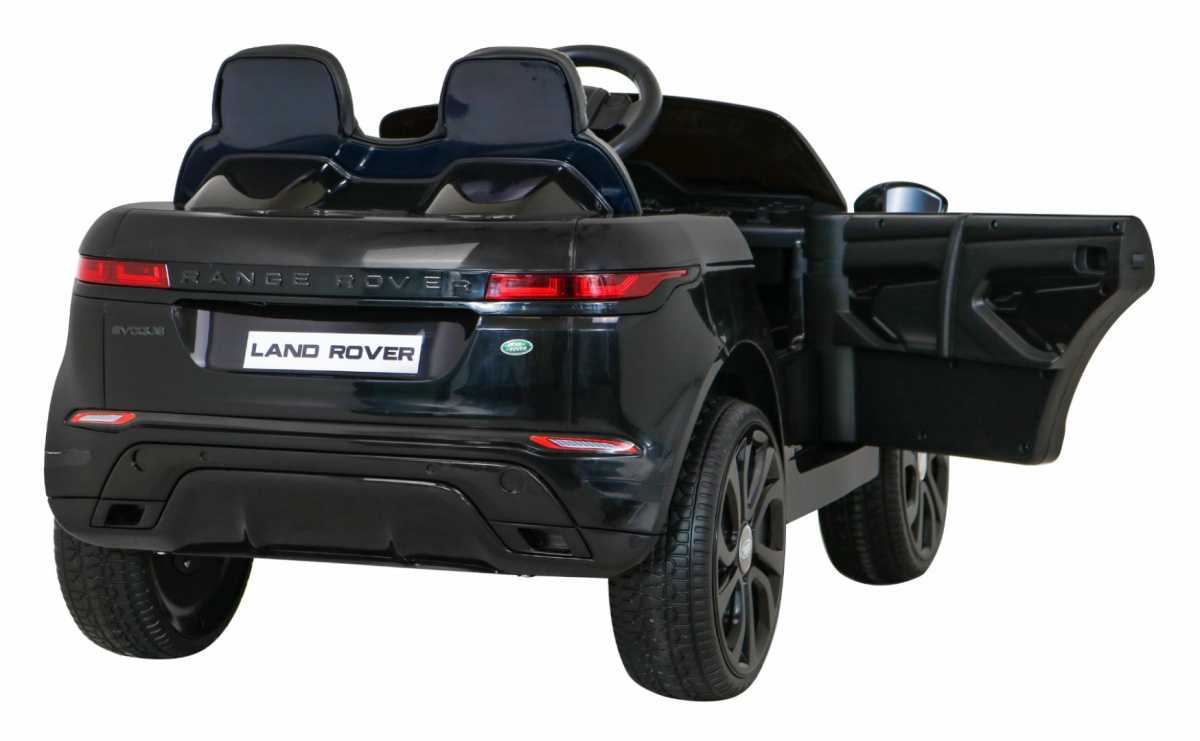 Vienvietis elektromobilis Range Rover Evoque, juodas