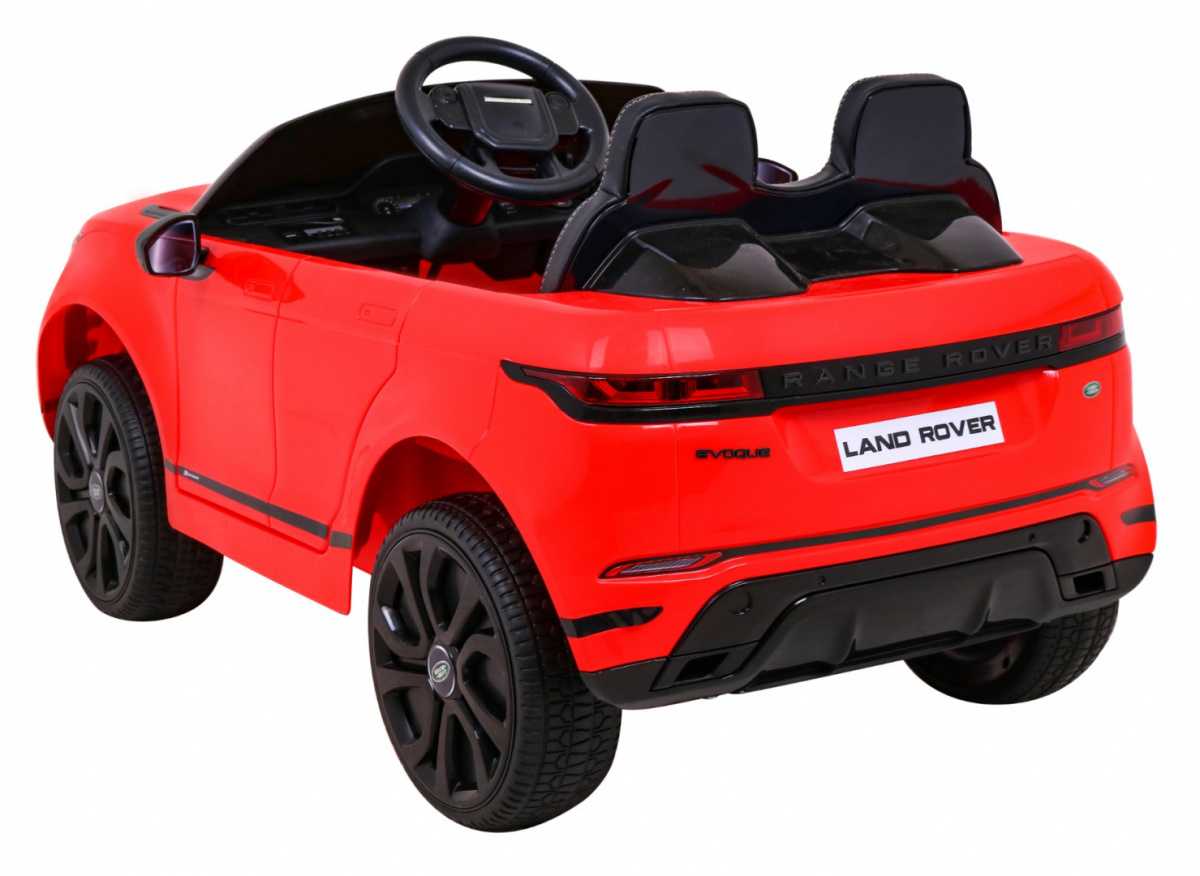 Vienvietis elektromobilis Rang Rover Evoque, raudonas