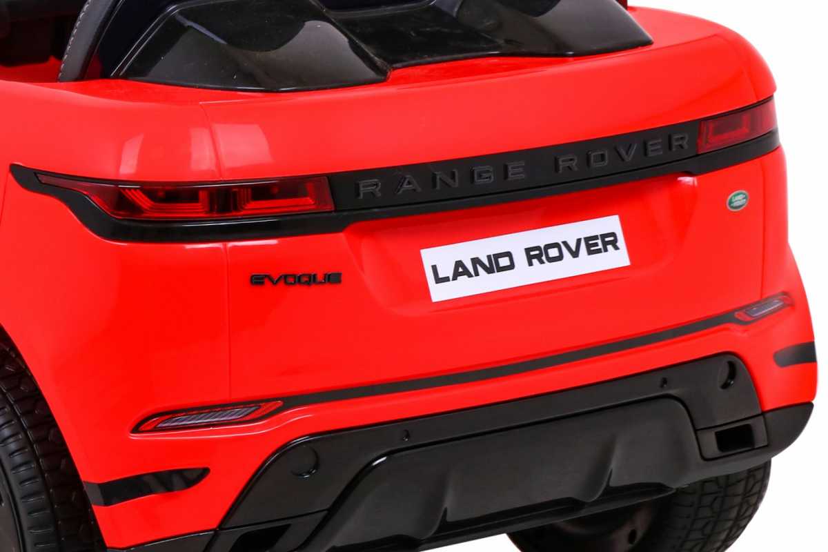 Vienvietis elektromobilis Rang Rover Evoque, raudonas