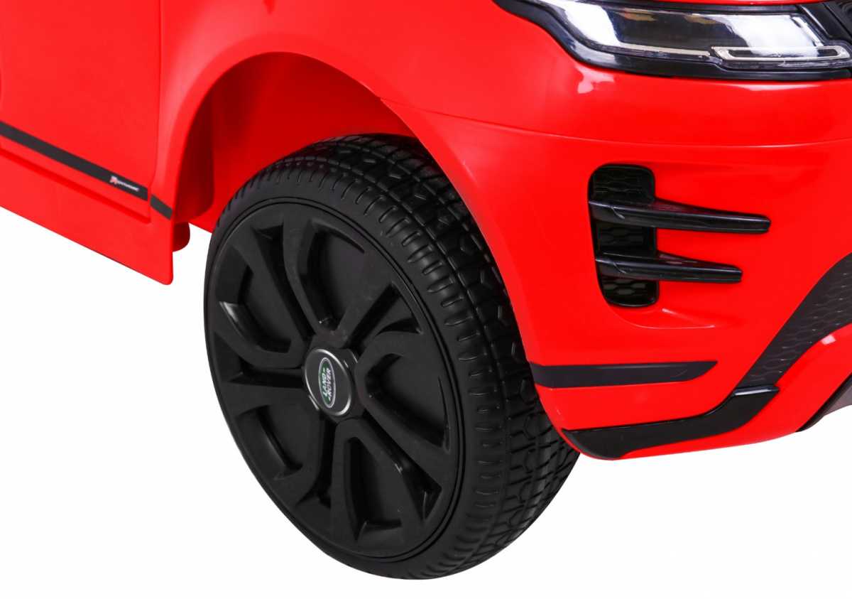 Vienvietis elektromobilis Rang Rover Evoque, raudonas