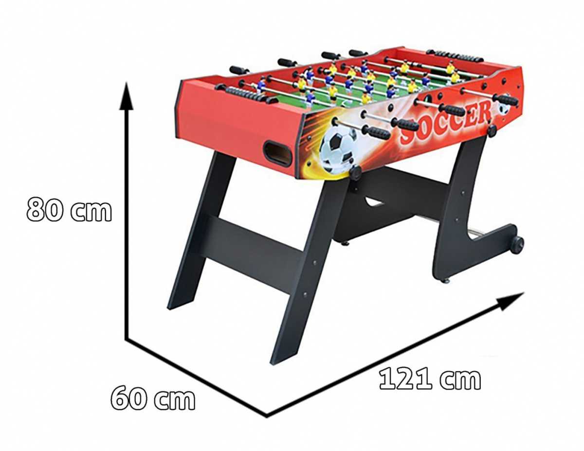 Stalo futbolas, 121x61x81 cm.