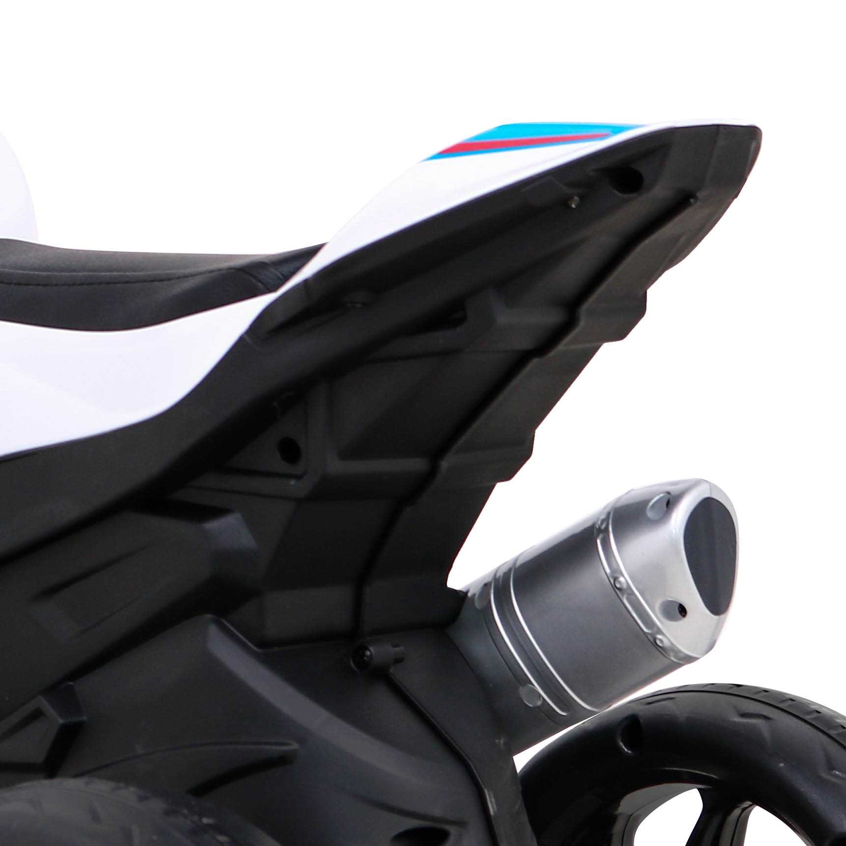 Vaikiškas elektrinis motociklas - BMW HP4, baltas