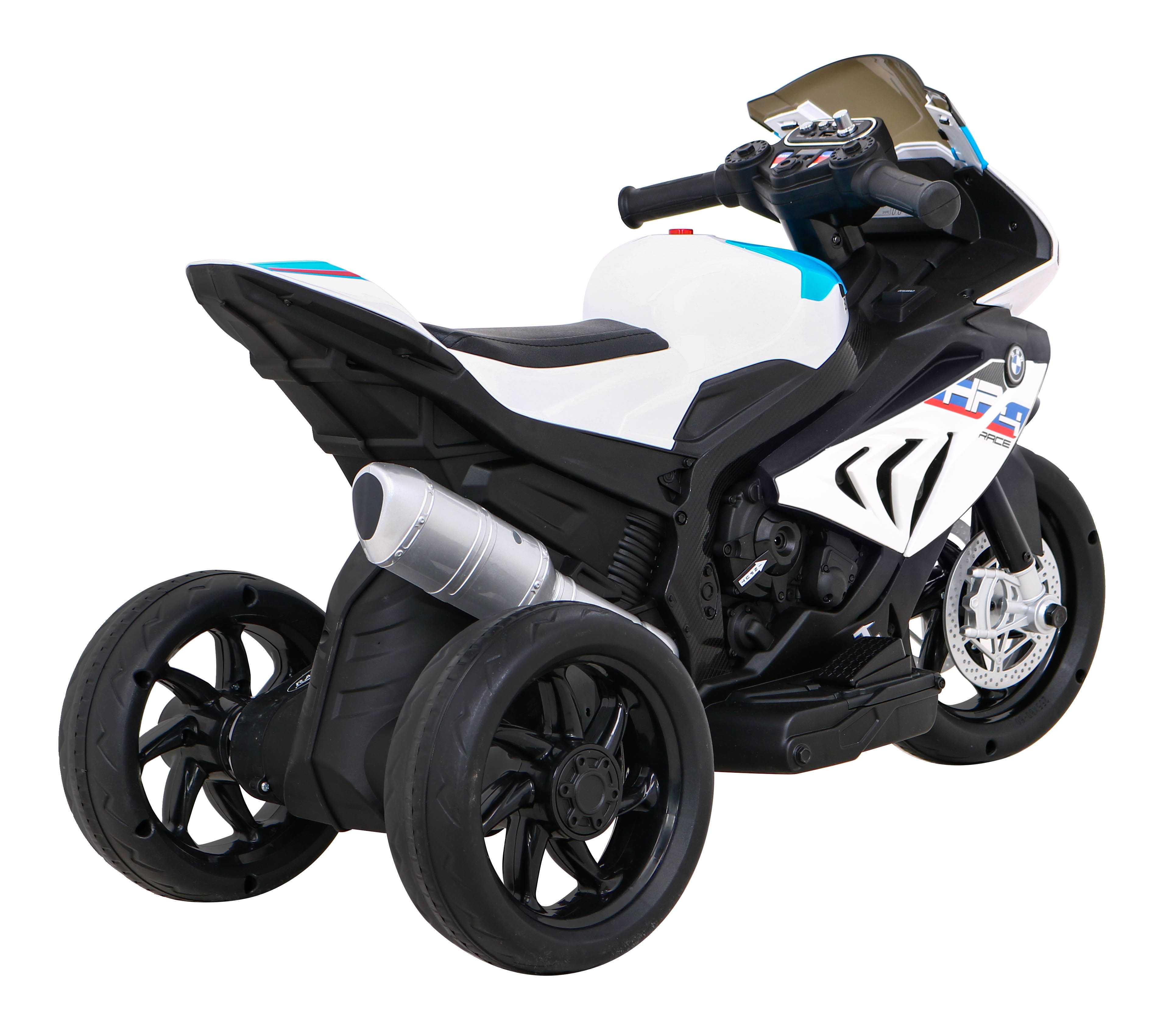 Vaikiškas elektrinis motociklas - BMW HP4, baltas