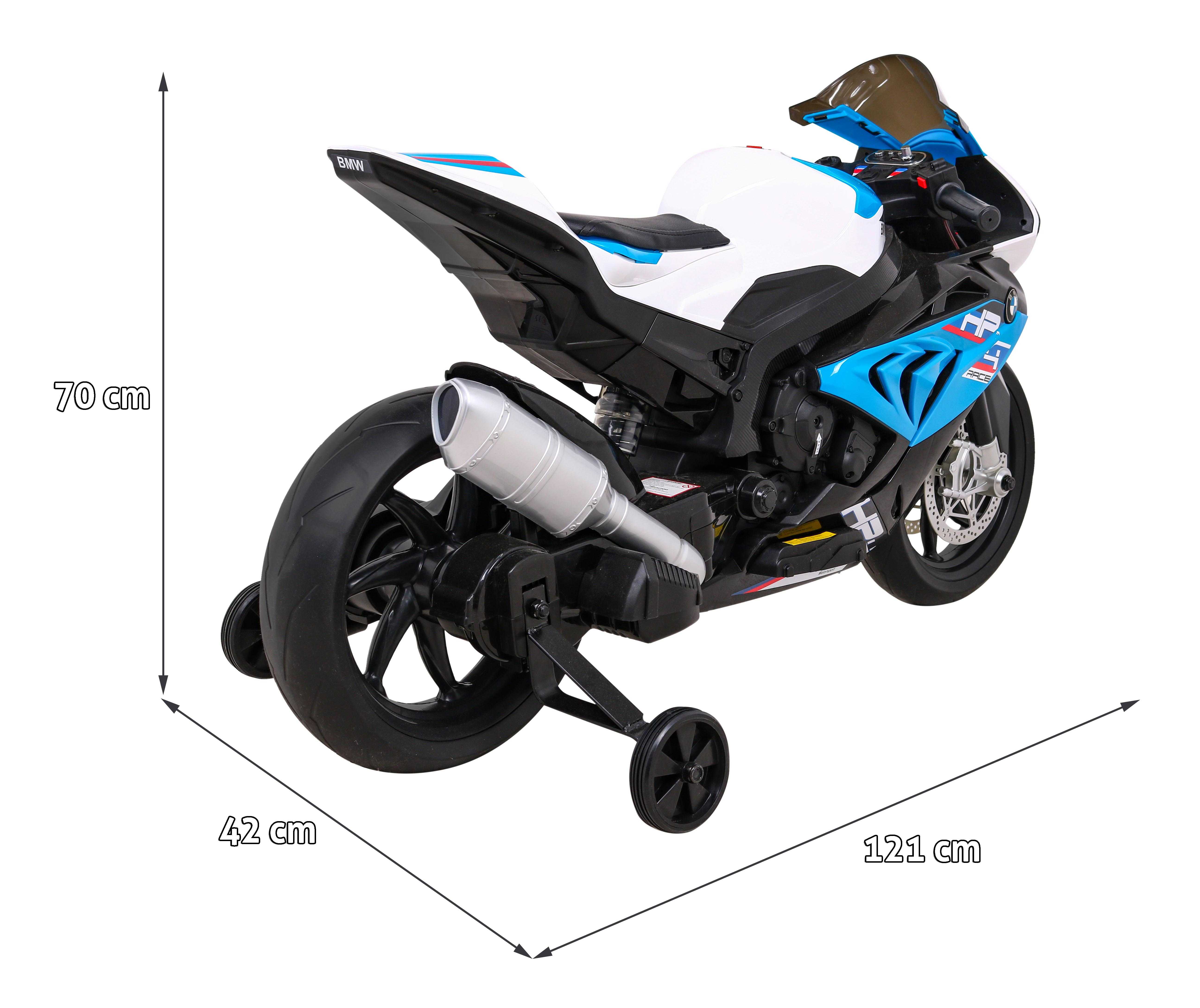 Vaikiškas elektrinis motociklas - BMW HP4, mėlynas