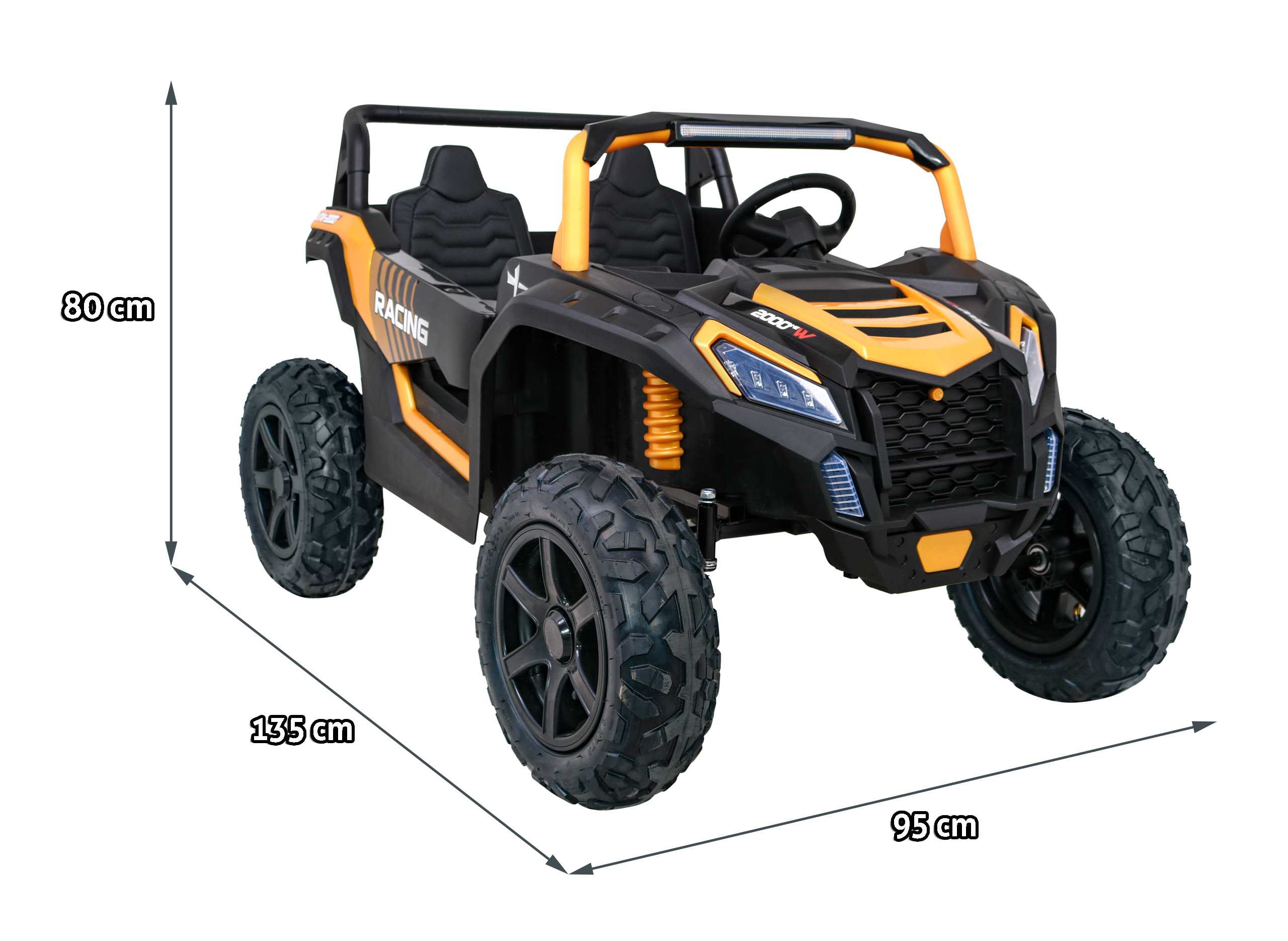 Dvivietis keturratis Buggy ATV Strong Racing, oranžinis