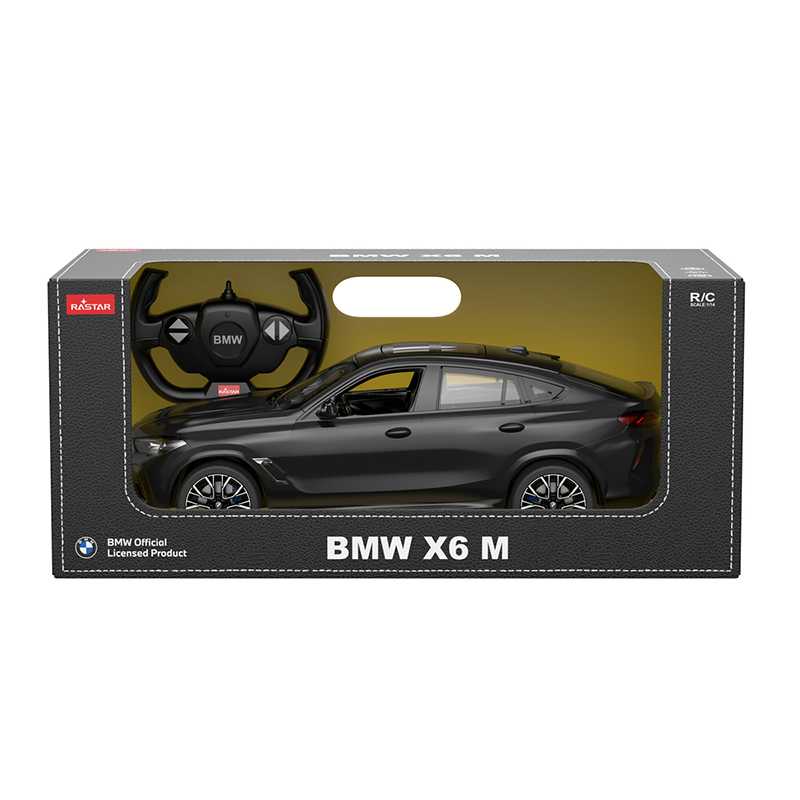 Nuotoliniu būdu valdomas automobilis BMW X6 M, 1:14, juodas