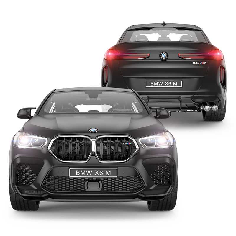 Nuotoliniu būdu valdomas automobilis BMW X6 M, 1:14, juodas