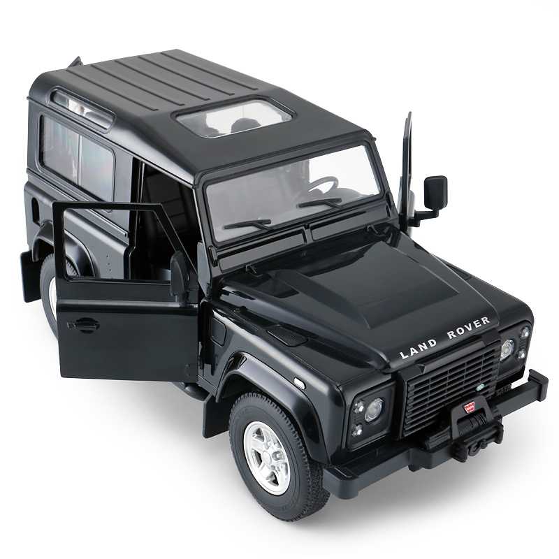 RASTAR R/C Land Rover Defender 1:14 visureigis, juodas