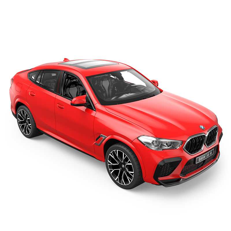 Nuotoliniu būdu valdomas automobilis BMW X6 M, 1:14, raudonas