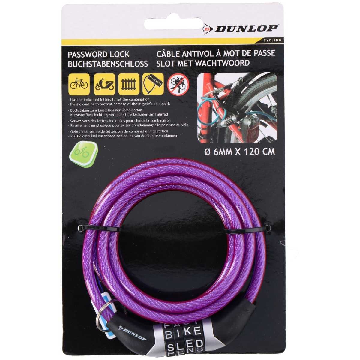 Dunlop Spiral dviračio spyna, violetinė