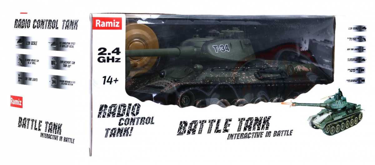 Nuotoliniu būdu valdomas tankas T-34, kamufliažas